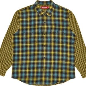 Supreme Houndstooth Yellow Flannel Men’s size small